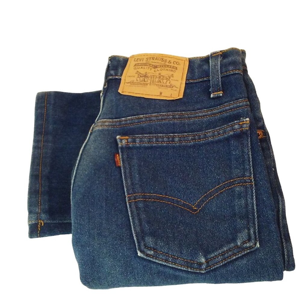 Vintage Levis USA-Made Rescue Denim Jeans -28P Dark Wash Chore Artisan Upcycle